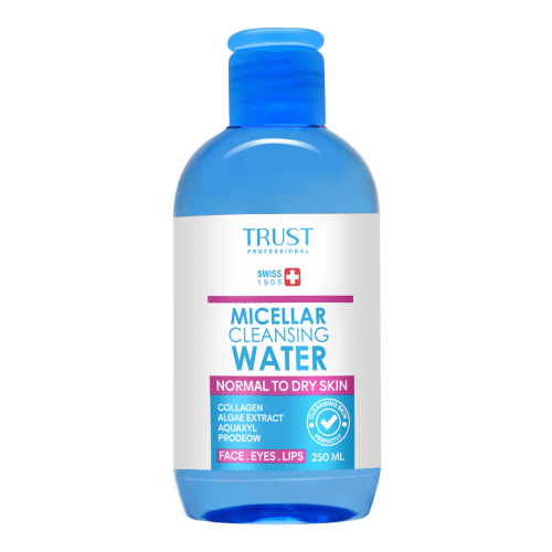 محلول میسلار پاک کننده آرایش تراست مناسب پوست خشک و حساس