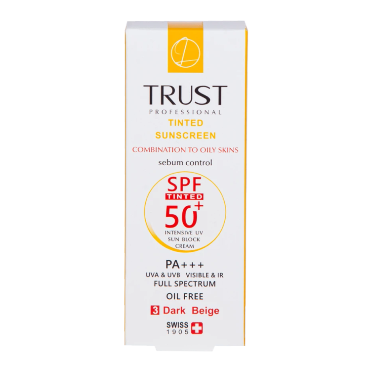 کرم ضد آفتاب رنگی و کنترل چربی بژ تیره (پوست مختلط تا چرب)