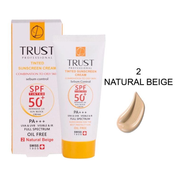 کرم ضد آفتاب رنگی و کنترل چربی بژ طبیعی (پوست مختلط تا چرب)