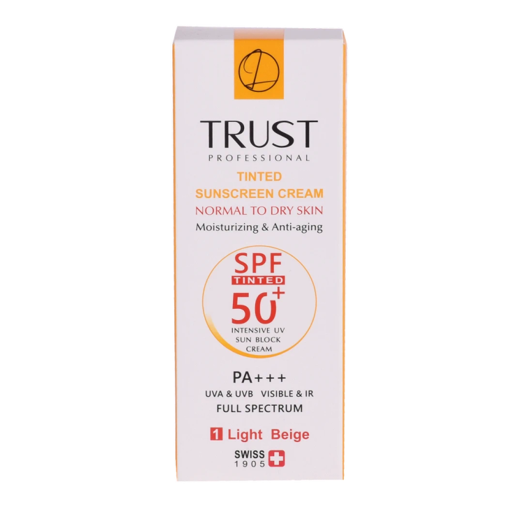 کرم ضد آفتاب رنگی و ضد پیری بژ روشن (پوست خشک تا نرمال)