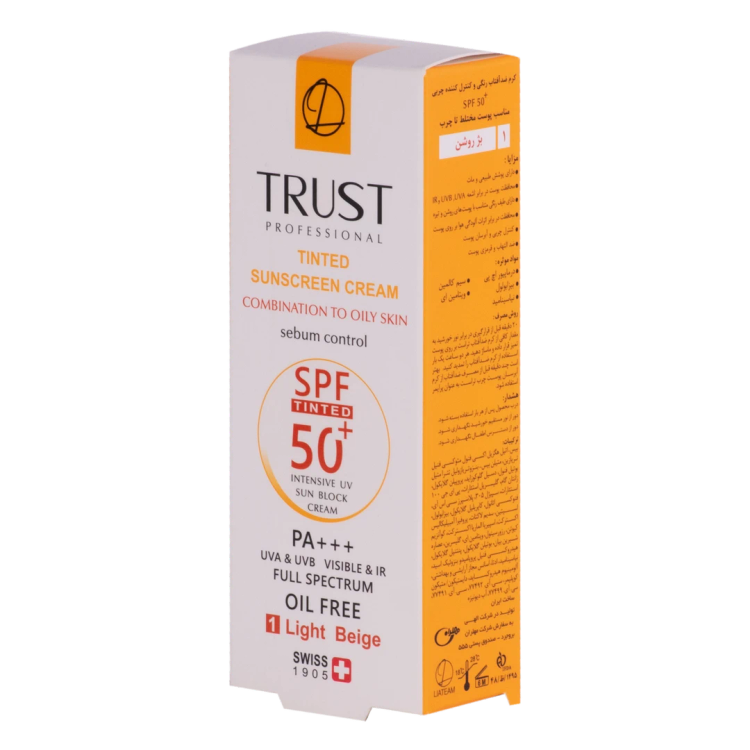 کرم ضد آفتاب رنگی و کنترل چربی بژ روشن (پوست مختلط تا چرب)